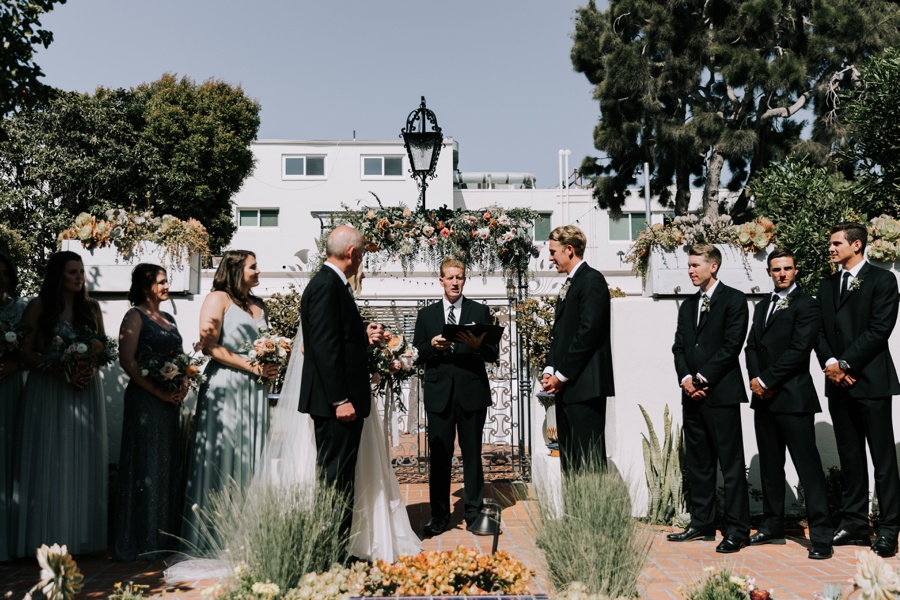 romantic darlington house wedding, la jolla california, outdoor wedding, Layered Vintage Florals