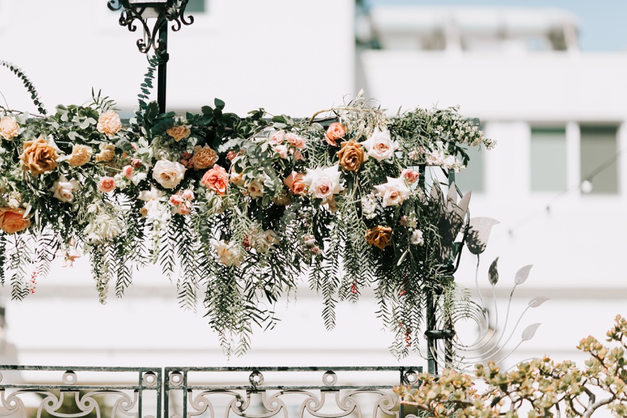 romantic darlington house wedding, la jolla california, Layered vintage florals