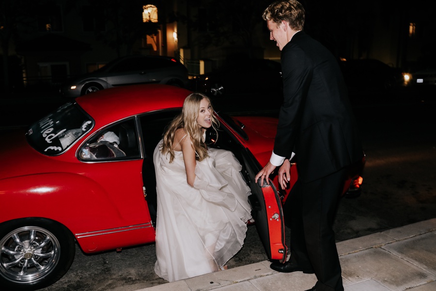 romantic darlington house wedding, la jolla california, vintage red car, Lisa Nicole Events