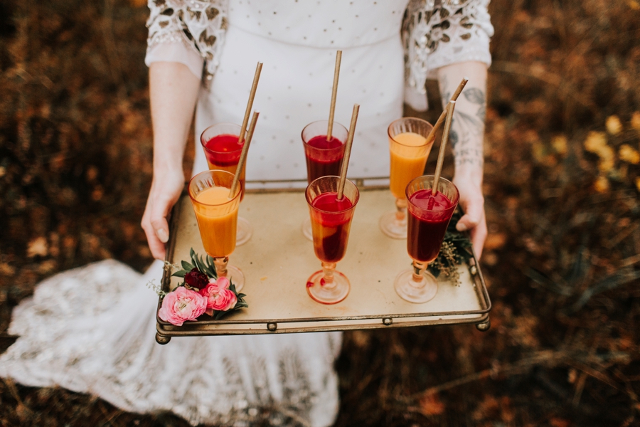 smoothies at a wedding