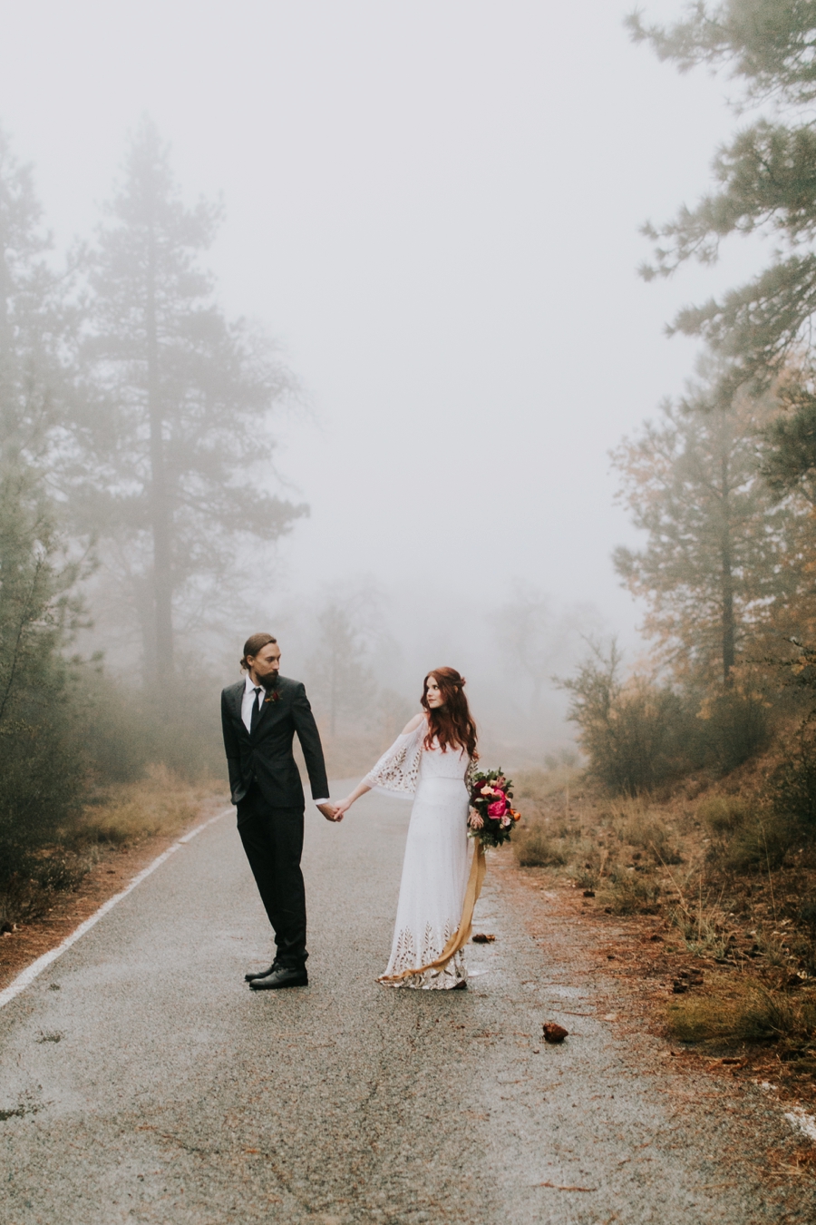 foggy fall wedding elopement inspiration 